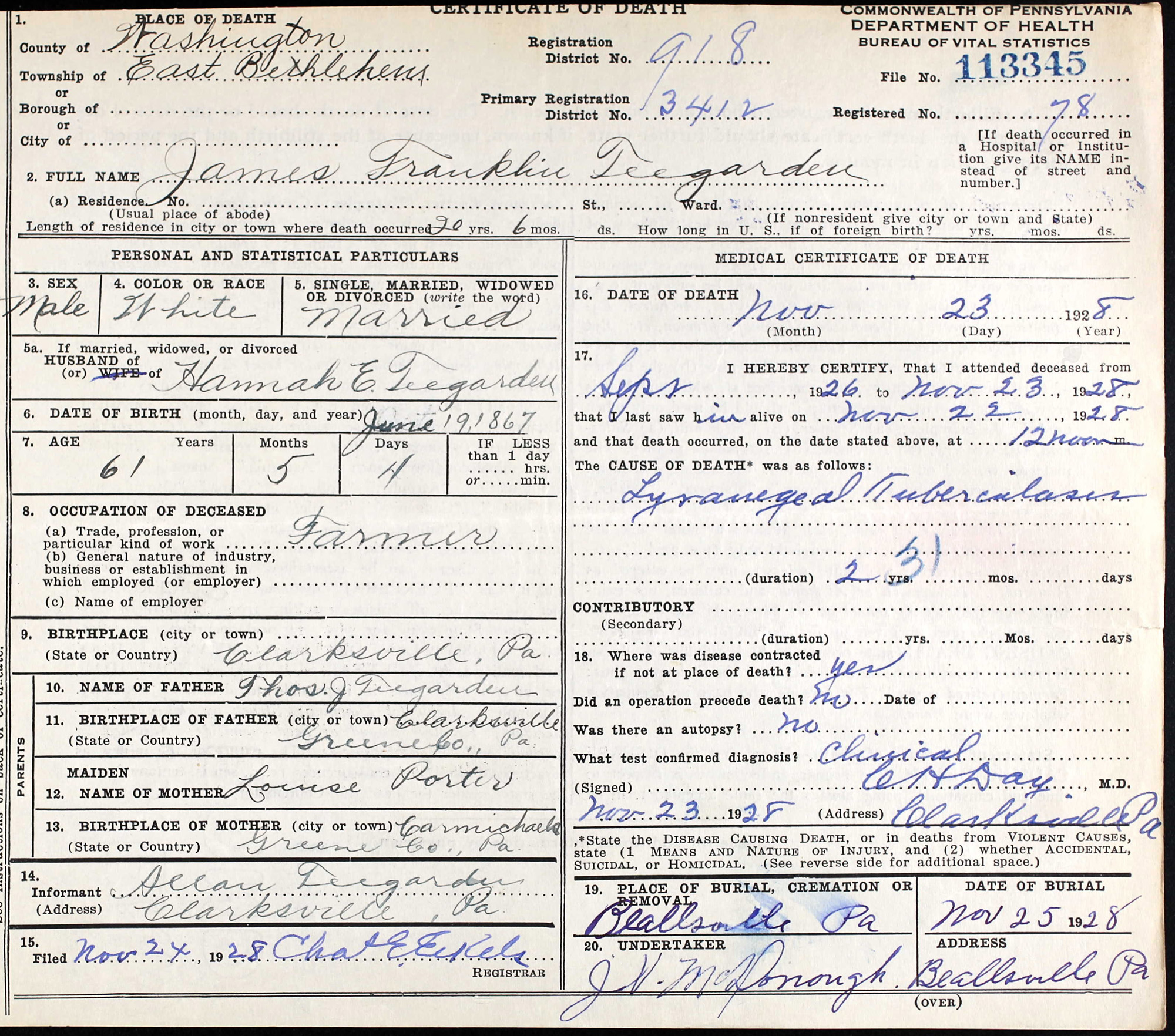 James Franklin Teegarden